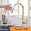 304 Stainless Steel Smart Touch Kitchen Sink Faucet Pull-out Hot And Cold Mixed Water Kitchen Tap Wash Basin Faucet
