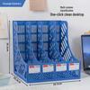 Four-Section Desktop File Organizer - Office Folder Storage Rack