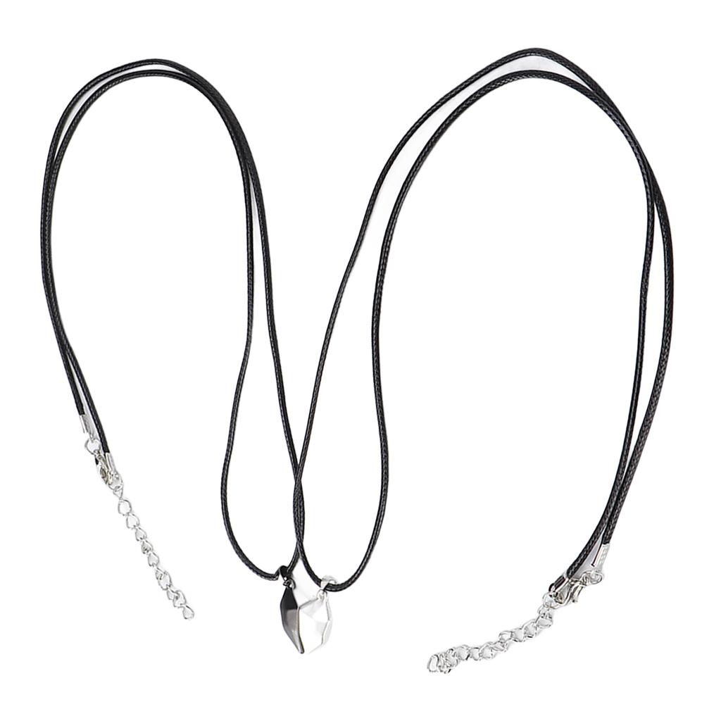 Couples Necklace Adjustable Size Magnetic Pendant Design Heart Shaped Matching NecklaceCombination 1