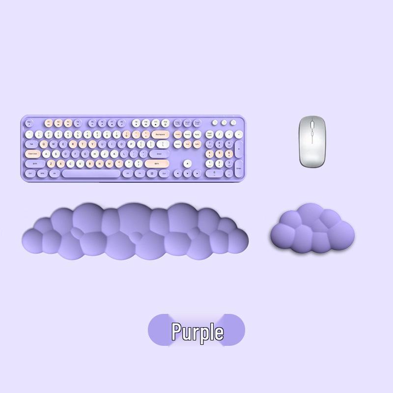 Cross-Border Cloud Memory Foam Keyboard Wrist Rest - Large Non-Slip Desktop Support