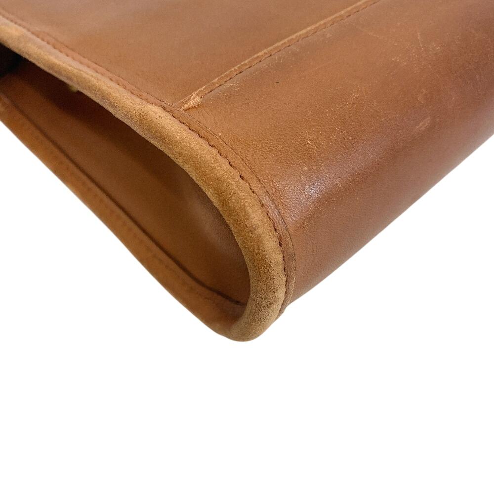 COACH 9833 Pouch business bag leather Clutch bag Brown leather Used