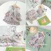 Princess Style Pet Floral Skirt Mesh Skirt Dog Dresses Cute Cat Dress  Dog Cat