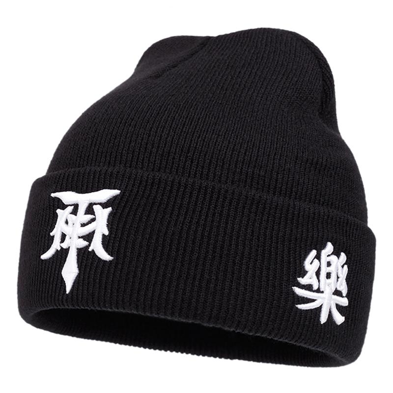 2026 New Creative Knitted Hat T Embroidered Street Hip Hop Hat Autumn and Winter Casual Windproof Warm Hat Borderless Hat Unisex
