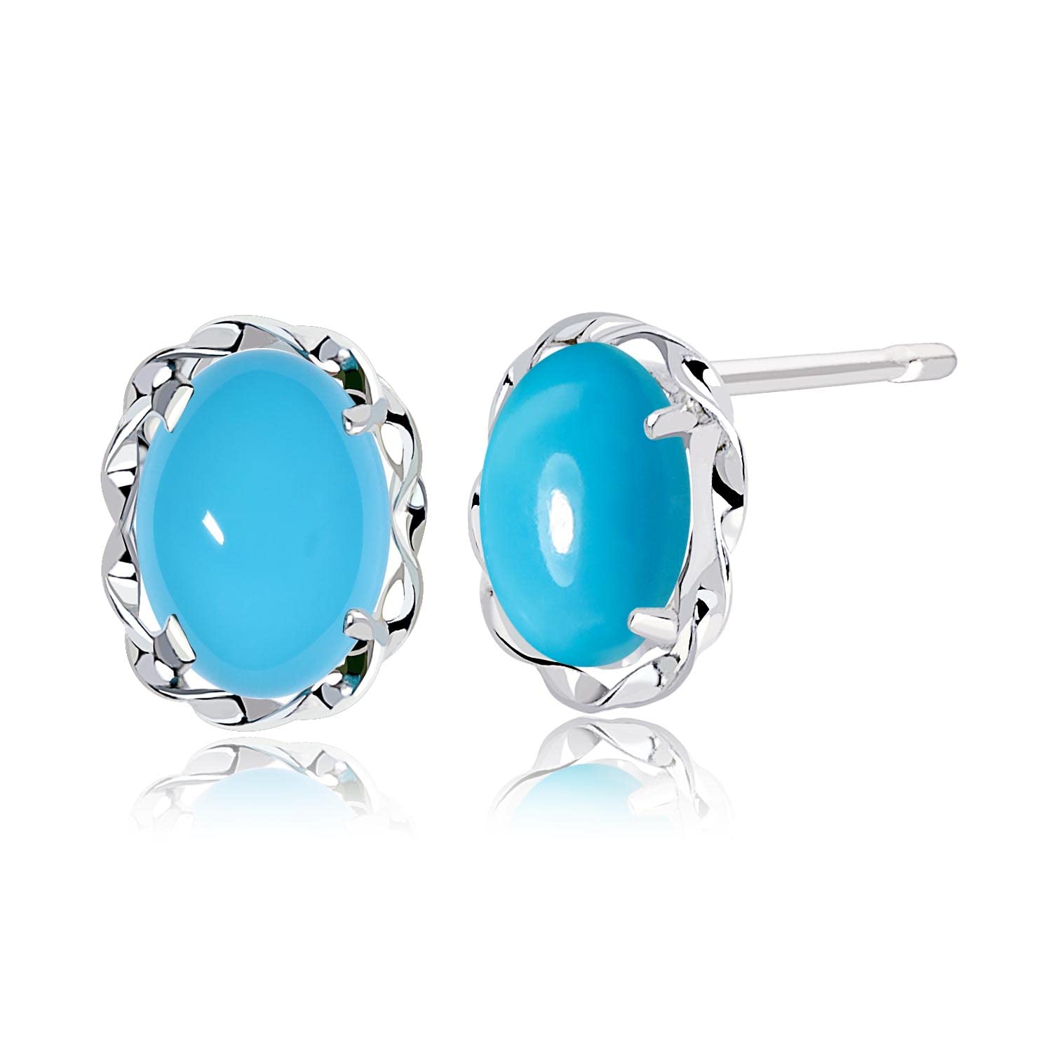

Сережки Бірюза PT900 Platinum [Lara Christie] Жіночі (бірюзовий) 0,5 карата le56-0027-pt платиновий
