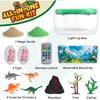 Dinosaur Terrarium Kit Gifts for Kids - DIY Night Light Up with Remote - Dinosaur Toys Arts and Crafts for Boys Fun Christmas Birthday Gifts for Ages