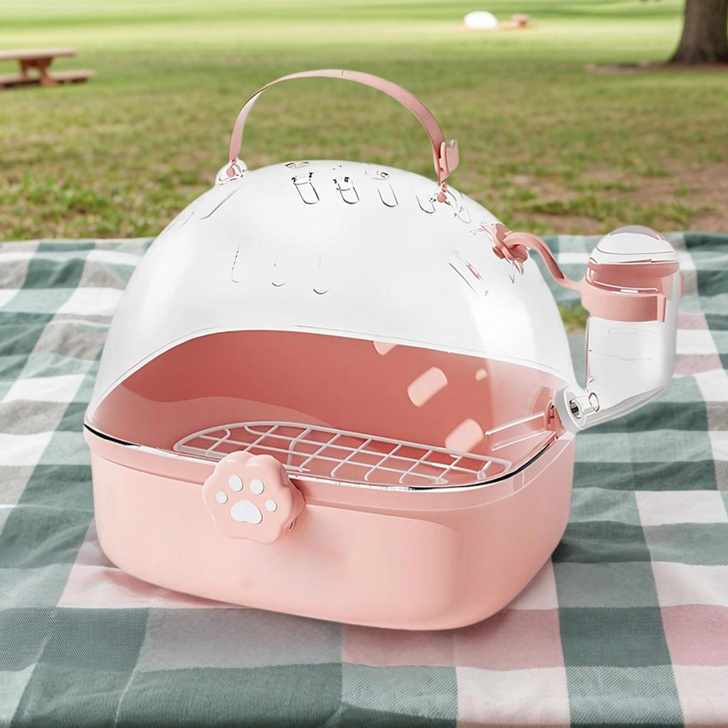 Hamster Carrier Cage PVC Chinchilla Carrier Cage With Water Bottle Spacious Pet Bird Carrying Supplies For Chinchillas Macaws