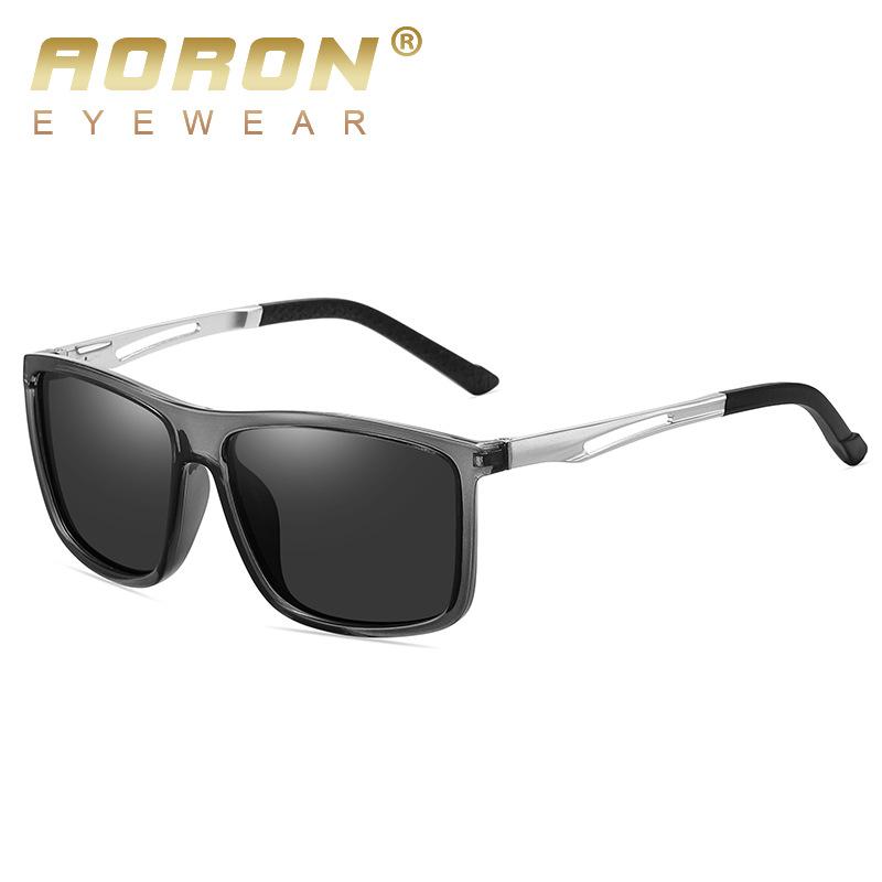TR Polarized Photochromic Sunglasses Outdoor Aluminum-Magnesium Driving Sunglasses Night Vision Goggles A726