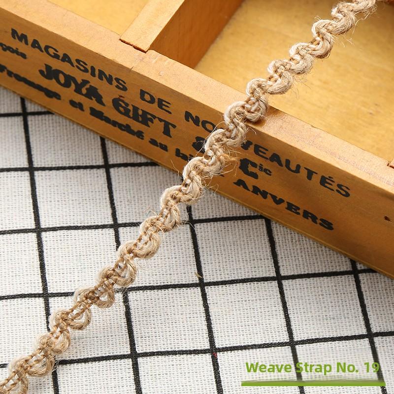 Decorative Hemp Rope Handmade DIY Cotton Hemp Material Lace Retro Decoration Craftwork Wide Flat Hemp Weaving Tape