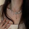 Spice Girl Mechanical Butterfly Necklace Retro Heavy Industry Collarbone Chain Medieval Niche Hollow Metal Neck Chain Light Luxury Jewelry Tide