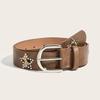 Gothic Punk Fashion Belt With Studs And Sparkling Rhinestones Adjustable Waist Accessory For Festivals Daily Wear