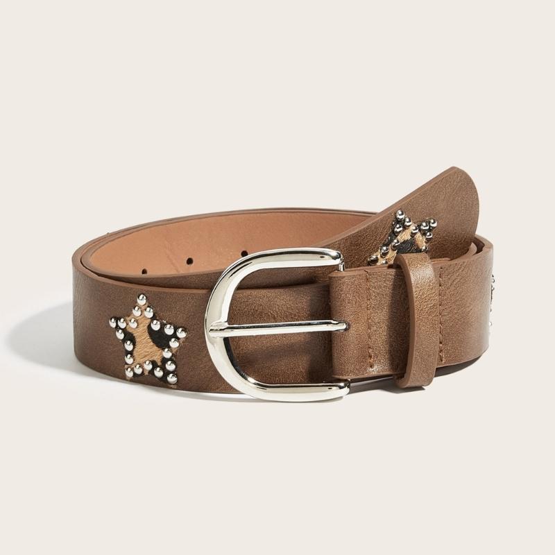 Gothic Punk Fashion Belt With Studs And Sparkling Rhinestones Adjustable Waist Accessory For Festivals Daily Wear