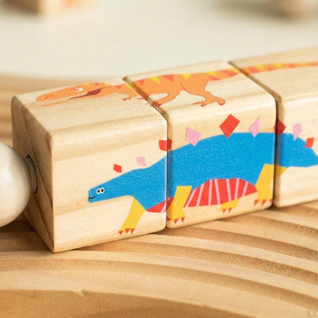 Toy Educational Puzzle Toy, Wood Construction Block, Rotating Block for Kids Birthday Gifts