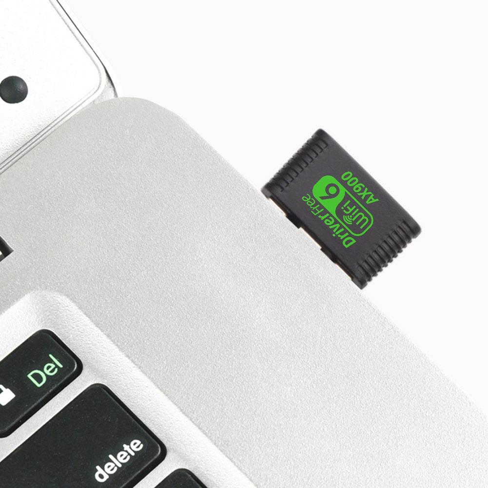 USB WiFi 6 Adapter 900Mbps Mini USB WiFi Dongle Dual Band 2.4 & 5.8 GHz Wireless Network External Receiver Driver Free