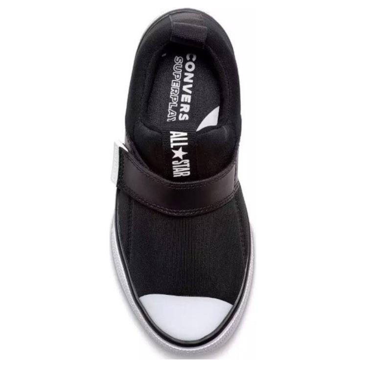 Converse Ct Superplay Strap Ox Comfortable Versatile Non-Slip Durable Low-Top Skate Shoes Unisex Sneakers Black White 663640C
