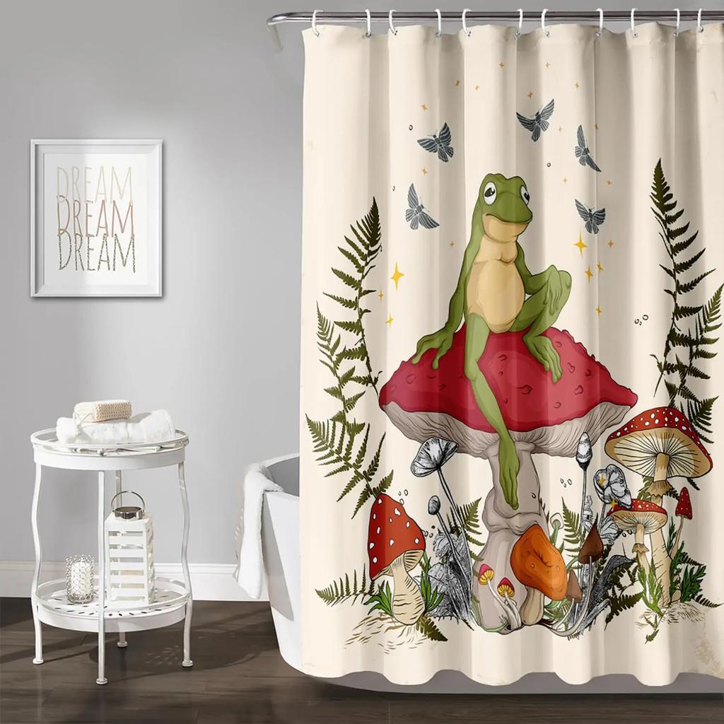 Cute Cat Cartoon Pet Cat Kitten Bathroom Curtain,Cat Paw Print Cat Lover Bath Curtain Polyester Waterproof Bathroom Curtain Wi