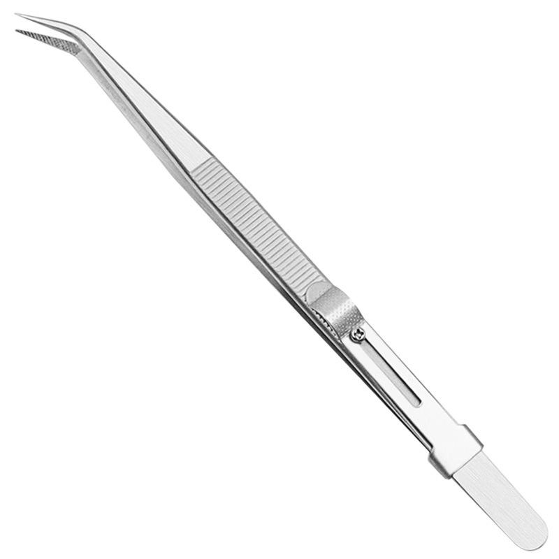 Tweezers, Stainless Steel Tweezers Adjustable Slide Lock Antistatic Tweezers Jewelry Making Tool For Electronic Component Repair