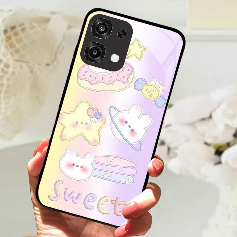 For Oppo A6 A 6 Pro F31 5G CPH2781 Case Fashion Painting Tempered Glass Cover For OPPO A6Pro Phone Fundas Protective Shell Coque