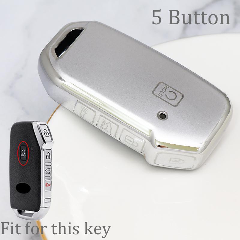 5 Button Remote Key Smart Tpu Car Key Case Cover For Kia Telluride Telluride Sx Sportage R K5 Gt Line Seltos