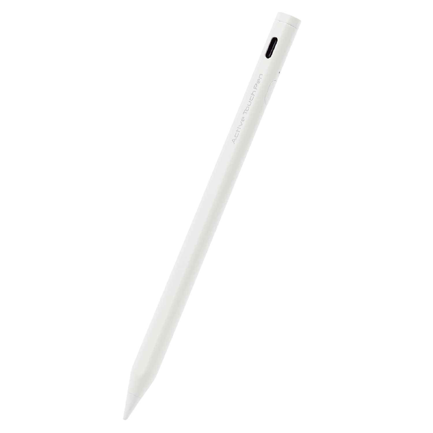 

ELECOM Touch Pen iPad Palm Rejection Tilt Detection Magnetic Replaceable Pen White [For only] Rechargeable, Compatible, Compatible, Adsorption, USB-C білий