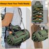 Tool Bag Organizers, Portable Tool Storage with 2 Detachable Tool Pouch, Heavy Duty Tool Organizer for Men Small Tool Bag with Strap for Electrician,