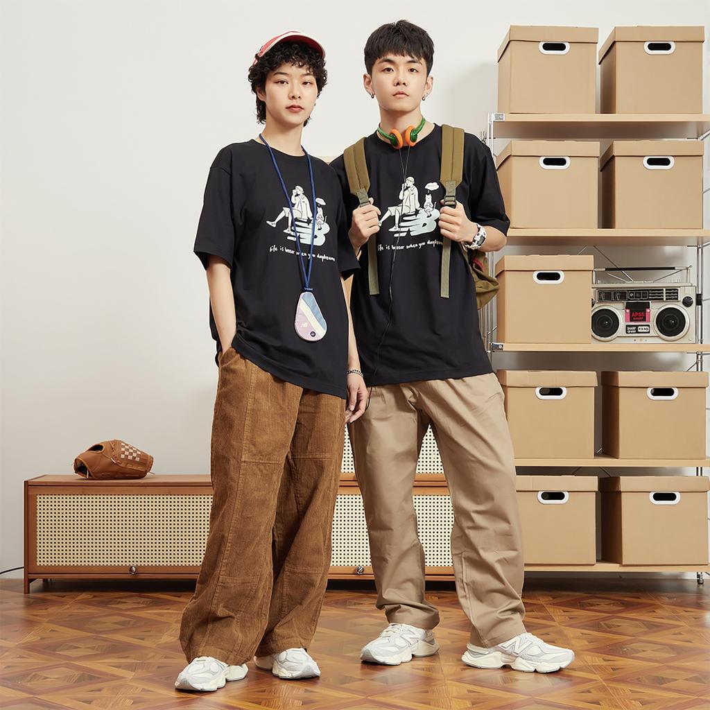 New Balance X PK Graphic Tee Asia Sizing 'Black White' Unisex 5ED26011-BK