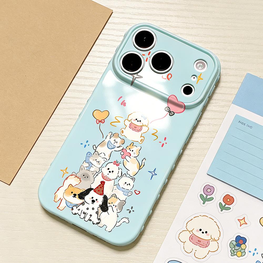 Dog birthday party suitable for iPhone17/17Pro mobile phone case anti-drop Apple 16/15 protective case new model