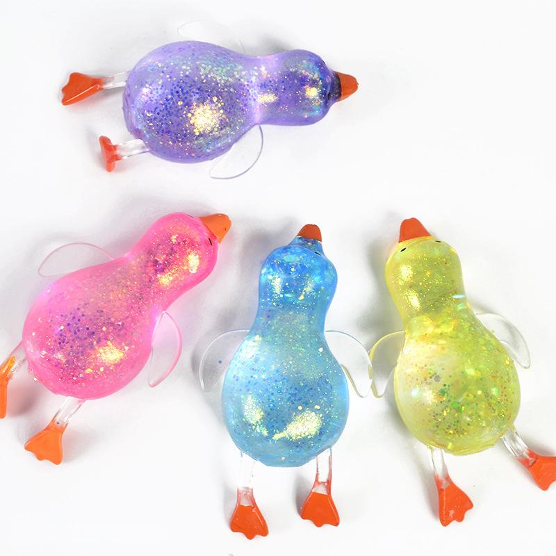 Stress Relief Squeeze Toy Extremely Cute Aurora Gold Glitter Crystal Sticky Squishy Slow Rebound Squeeze Novel Children'S Toy