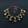 Citrine Necklace, Gemstone Copper Electroformed Jewelry Necklace, Handmade Jewelry, For Anniversary Gift