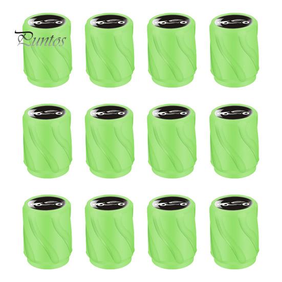 

12 шт., светящиеся автомобильные универсальные колпачки для клапанов шин, улучшенная видимость, простая установка, универсальные люминесцентные колпачки для клапанов шин, экстерьер автомобиля 12pcs зелёный