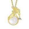 S925 Sterling Silver Ruyi White Chalcedony Lucky Bag Necklace - Niche Design Gift for Women, Friends, or Girlfriend
