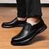 Herrenschuhe Rundspitze Leder Casual Schwarz Gesellschaftsschuh für Herren Hohe Qualität Mode 2024 Trend Business Gentleman Italienisch 39