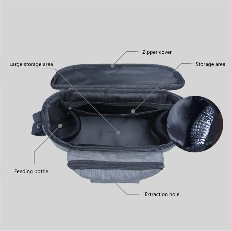 Oxford Cloth Baby Strollers Hanging Bag Organiser Case for Parents Needing More Storage Space During Walks or Outings