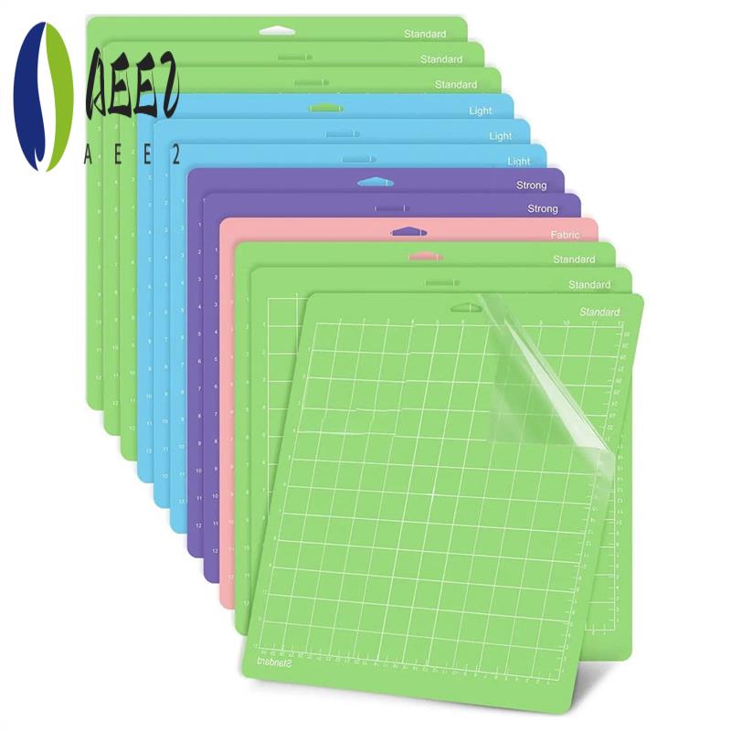 AEE2-Cutting Mat For Cricut Maker 3/Maker/Explore 3/Air 2/Air 12 Pack 12X12in Replacement Accessories