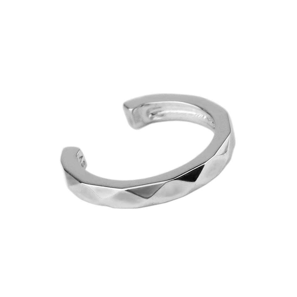 

Shinjuku Gin no Kura Diamond Cut Silver 925 Ear Cuff (Single Ear) Slim Ear Cuff Non-Pierced Earrings Ear Clip