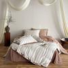 Bed Cotton Four-piece Set Thickened Yarn-dyed Washed Cotton Cut Cotton Strap Quilt Cover Bed Sheet Bedding Bed Hat
