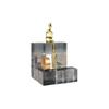 Glass Craft Geometric Stair Crystal Ornament Metal Gold Art Sculpture Metal Decorative Figurines Home Decoration Accessories