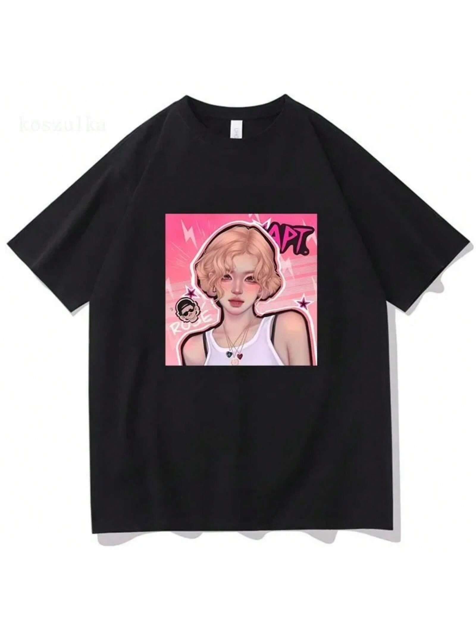 ROSE Bruno Mars APT T Shirts 2025 Funny Women s Clothing Sweatshirt Retro Vintage Summer Tops Harajuku T Shirt S разноцветный