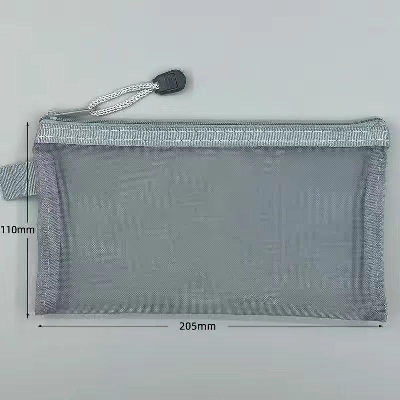 Transparent Net-sheer Pencil Case, Large Capacity Stationery Bag, Student Exam-specific Portable Pencil Case Storage Bag. One Size