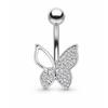 Stainless Steel Belly Button Rings For Women Crystal Navel Piercing Body Jewelry For Beach Use