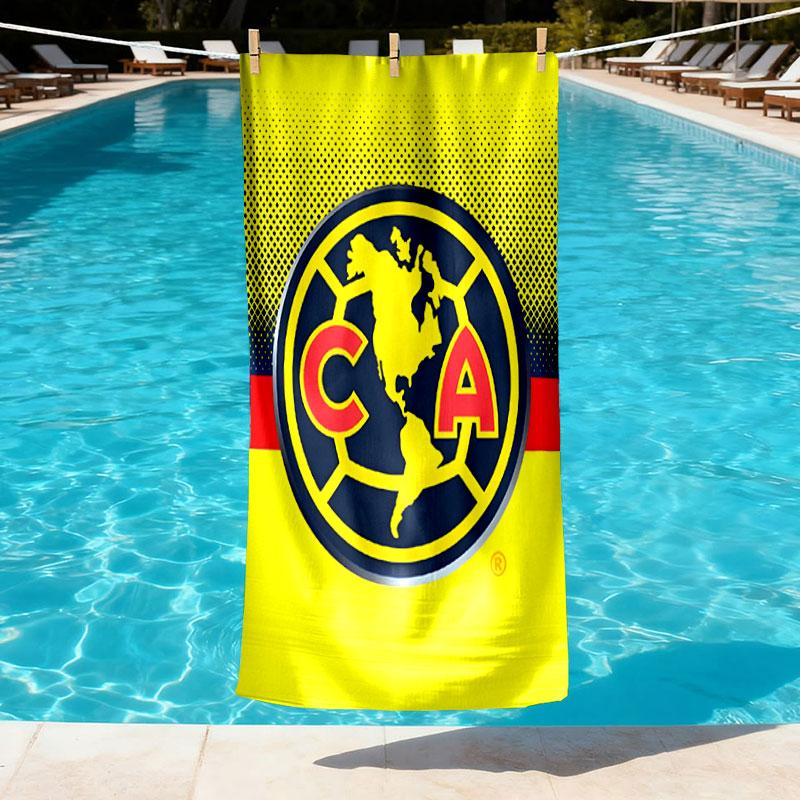 Club America Print Beach Towel Design, Soft, Lightweight. for Home Bathroom, Spa, Pool, Yoga, Surfing, Camping, Gift for Family, Friend