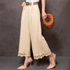 ZANZEA Women Casual Elastic Waist Loose Casual Wide Leg Pants