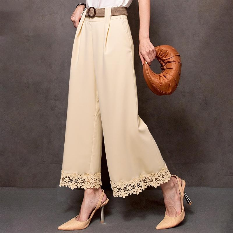 ZANZEA Women Casual Elastic Waist Loose Casual Wide Leg Pants