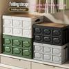Outdoor Picnic Portable Folding Wooden Lid Storage Box, Multifunctional Large Capacity Storage Box