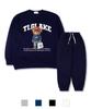 TI.GLAKE Shopping Bear Oversized Fleece-Lined Sweatshirt Jogger Pants Set