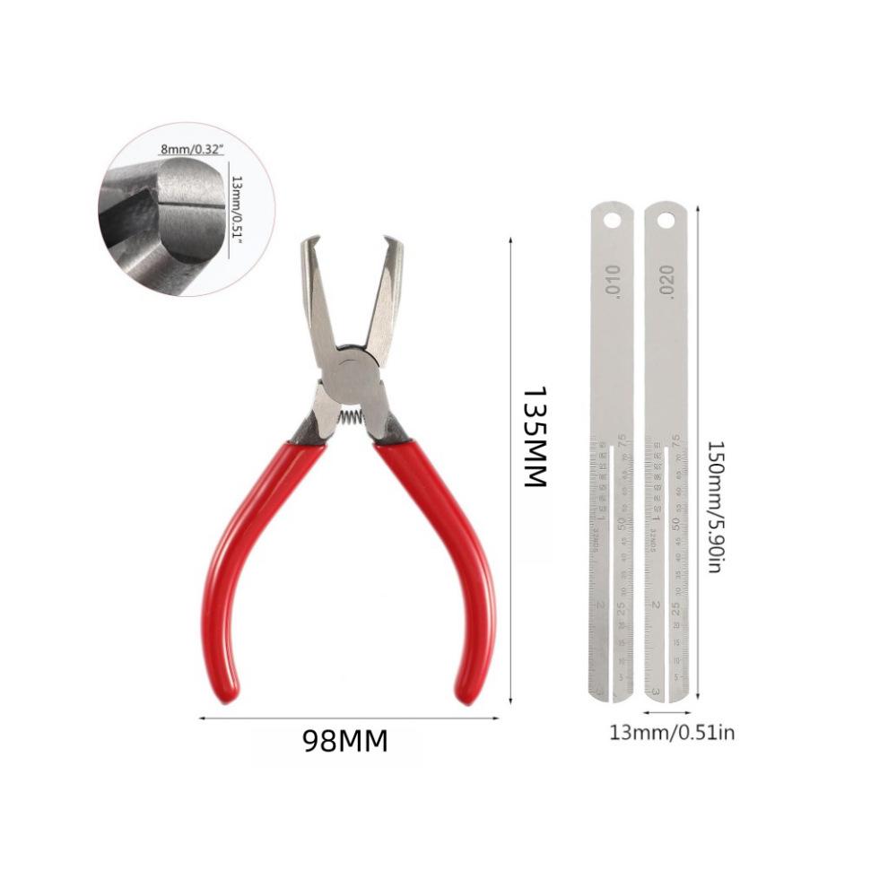 6-Inch Guitar Fret Puller: Flathead Pliers & Spacers for Fret Replacement