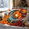 Charizard VS Blastoise Pattern Blanket for Home Decoration, Bed, Sofa, Car Travel, Camping, Suitable for All Seasons, Birthday Christmas Gift