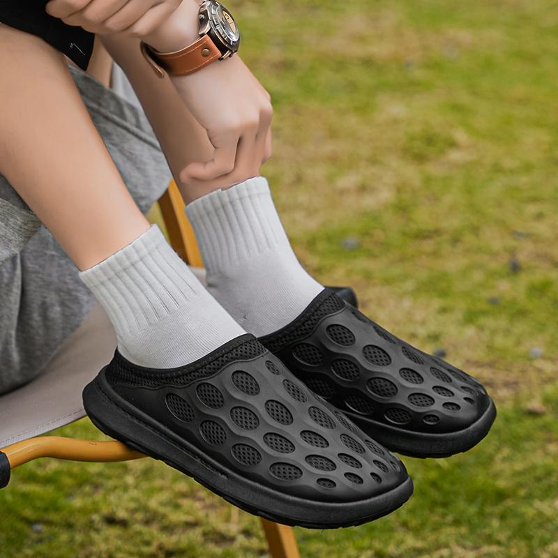 White 2025 Summer New Thick Bottom Increase Wear-resistant Outdoor Beach Comfortable Fashion Leisure All-in-one Baotou Slippers