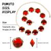 Mirror Cosplay Stone Chain Fashion Jewel  Waist Chain Beautiful Red Gem Waist Belt  Jeans