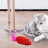 Jucărie pentru pisici cu iarbă mâței încorporată, șoarece de pluș, jucărie interactivă, teaser pentru pisici, jucărie cu pene pentru animale de companie, cadou de Anul Nou
