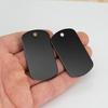 25pcs Stamping Blank Dog Tags - Black Anodized Aluminum Engraving Blanks, Metal Tags for Personalized Engraving